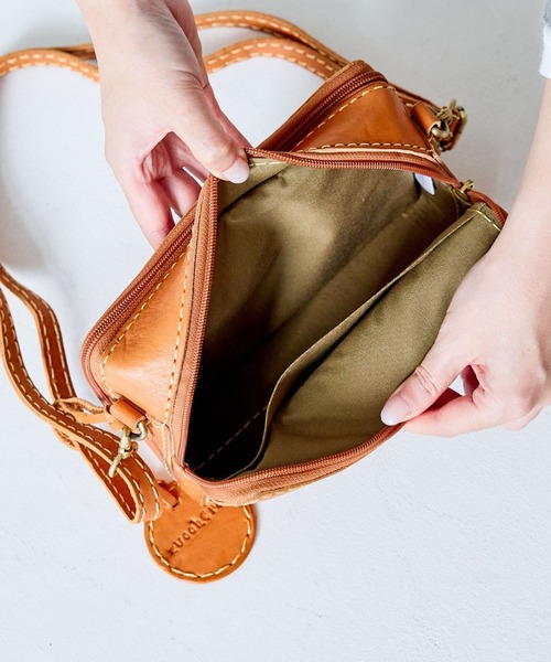 zucchero(ズッケロ)の「zucchero ズッケロ お財布 ショルダーバッグ スマホショルダー 本革 小さめ 軽量 軽い ななめ掛け 49086(ショルダーバッグ・レディース・ブラウン・FREE)」の17枚目の写真