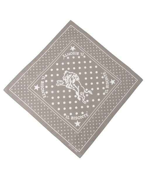 IL BISONTE（イルビゾンテ）の「IL BISONTE / BANDANA（バンダナ/スカーフ・レディース・ネイビー/ワイン/ベージュ/グレー・FREE）」の2枚目の写真