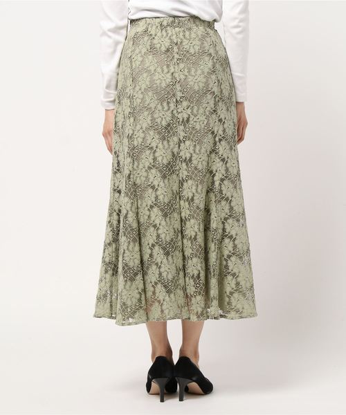 Cheek（チーク）の「配色レースマーメイドスカート（スカート・レディース・オフホワイト/カーキ/モカ・MEDIUM）」の5枚目の写真
