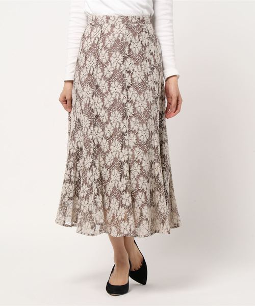 Cheek（チーク）の「配色レースマーメイドスカート（スカート・レディース・オフホワイト/カーキ/モカ・MEDIUM）」の18枚目の写真