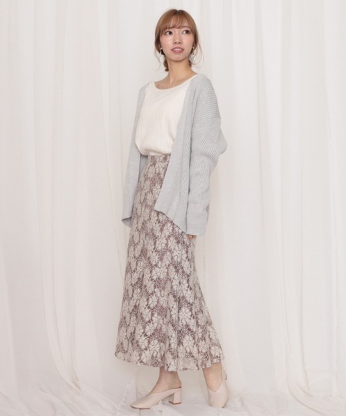 Cheek（チーク）の「配色レースマーメイドスカート（スカート・レディース・オフホワイト/カーキ/モカ・MEDIUM）」の8枚目の写真