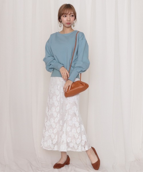 Cheek（チーク）の「配色レースマーメイドスカート（スカート・レディース・オフホワイト/カーキ/モカ・MEDIUM）」の10枚目の写真