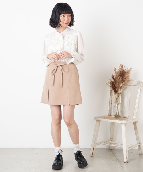 WEGO（ウィゴー）の「WEGO/プリーツレイヤードミニスカート（スカート・レディース・ベージュ/アイボリー・FREE）」の14枚目の写真