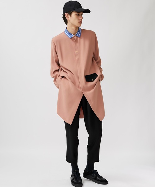 CULLNI(クルニ)の「STUDIOUS別注 クレリックロングシャツ(シャツ/ブラウス・メンズ・ブラック/ベージュ/グリーン・1/2)」の16枚目の写真