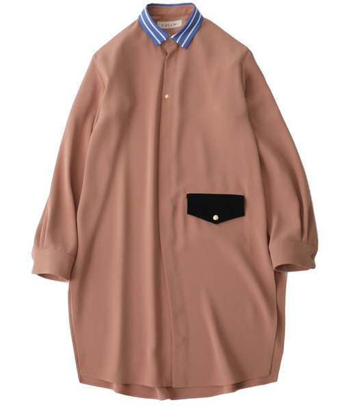 CULLNI(クルニ)の「STUDIOUS別注 クレリックロングシャツ(シャツ/ブラウス・メンズ・ブラック/ベージュ/グリーン・1/2)」の17枚目の写真