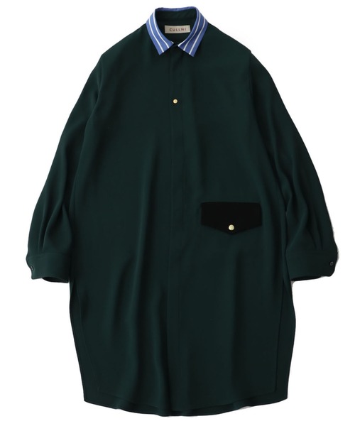 CULLNI クレリックシャツ CULLNI クルニ クレリック シャツ グリーン