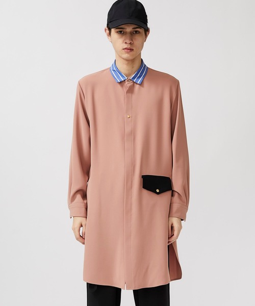 CULLNI(クルニ)の「STUDIOUS別注 クレリックロングシャツ(シャツ/ブラウス・メンズ・ブラック/ベージュ/グリーン・1/2)」の14枚目の写真