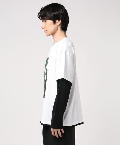 β MEN（ベータメン）の「アートロゴプリントロングTシャツ（Tシャツ 