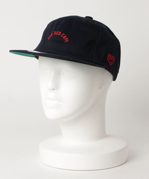 EBBETS FIELD FLANNEL（エベッツフィールドフランネル）の「【 EBBETS FIELD FLANNELS / エベッツフィールドフランネル 】ARCH LOGO CAP（キャップ・メンズ・カーキ/ネイビー/ベージュ/ブラック・FREE）」の4枚目の写真