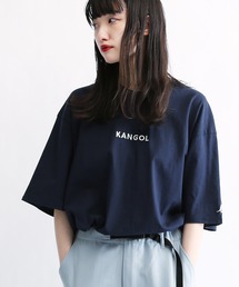 KANGOL / カンゴール 別注 コラボ ロゴ 刺繍 ビッグシルエット 半袖 Tシャツ
