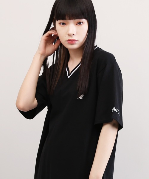 KANGOL（カンゴール）の「KANGOL / カンゴール 別注 コラボ ロゴ 刺繍 ビッグシルエット 半袖 Tシャツ（Tシャツ/カットソー・メンズ・ブラック系その他2/ブラック系その他3/ブラック系その他4/ブラック系その他5/ベージュ系その他2/ベージュ系その他3/ブルー系その他2/ホワイト系その他5/ホワイト/ブラック/ダークグリーン/ベージュ/ネイビー/ブラウン/ピンク/ホワイト系その他/ブラック系その他/ベージュ系その他/グリーン系その他/ブルー系その他/ピンク系その他/ホワイト系その他2/ホワイト系その他3/ホワイト系その他4/ホワイト系その他6/ブラック系その他7/ホワイト系その他7/ブラック系その他6/グリーン系その他3/グリーン系その他2/グレー系その他/その他1/グレー系その他2/その他2/サンドグレー/グレー系その他3/グレー系その他4/グレー系その他5・SMALL/MEDIUM/LARGE/X-LARGE）」の14枚目の写真