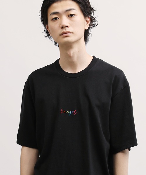 KANGOL（カンゴール）の「KANGOL / カンゴール 別注 コラボ ロゴ 刺繍 ビッグシルエット 半袖 Tシャツ（Tシャツ/カットソー・メンズ・ブラック系その他2/ブラック系その他3/ブラック系その他4/ブラック系その他5/ベージュ系その他2/ベージュ系その他3/ブルー系その他2/ホワイト系その他5/ホワイト/ブラック/ダークグリーン/ベージュ/ネイビー/ブラウン/ピンク/ホワイト系その他/ブラック系その他/ベージュ系その他/グリーン系その他/ブルー系その他/ピンク系その他/ホワイト系その他2/ホワイト系その他3/ホワイト系その他4/ホワイト系その他6/ブラック系その他7/ホワイト系その他7/ブラック系その他6/グリーン系その他3/グリーン系その他2/グレー系その他/その他1/グレー系その他2/その他2/サンドグレー/グレー系その他3/グレー系その他4/グレー系その他5・SMALL/MEDIUM/LARGE/X-LARGE）」の17枚目の写真