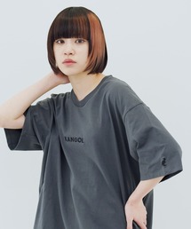 KANGOL / カンゴール 別注 コラボ ロゴ 刺繍 ビッグシルエット 半袖 Tシャツ