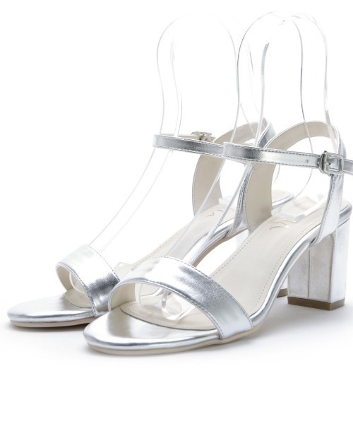 minky me!（ミンキーミー）の「アンクルストラップセットバックヒールサンダル（サンダル・レディース・シルバー/パープル系その他3/パイソン/ホワイト系その他2/イエロー系その他5/ブラック系その他2/ベージュ系その他2/ゴールド/グレー系その他3/ブラック系その他3/ピンク系その他5/イエロー系その他3/エメラルドブルー・L/LL/XL/M/SS/S）」の11枚目の写真