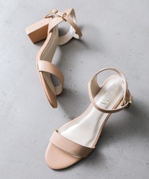 minky me! | アンクルストラップセットバックヒールサンダル(サンダル)