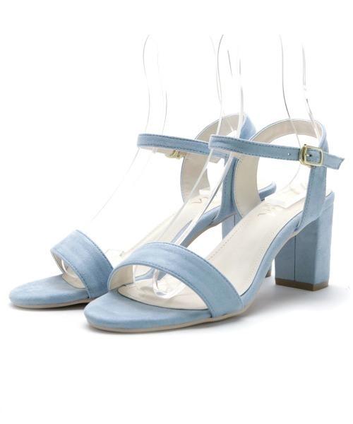 minky me!（ミンキーミー）の「アンクルストラップセットバックヒールサンダル（サンダル・レディース・シルバー/パープル系その他3/パイソン/ホワイト系その他2/イエロー系その他5/ブラック系その他2/ベージュ系その他2/ゴールド/グレー系その他3/ブラック系その他3/ピンク系その他5/イエロー系その他3/エメラルドブルー・L/LL/XL/M/SS/S）」の8枚目の写真