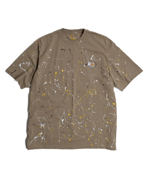 C.E.L.STORE(セルストア)の「RE CONSTRUCT/リコンストラクト PAINT WORKERS POCKET TEE(Tシャツ/カットソー)」|サンドベージュ