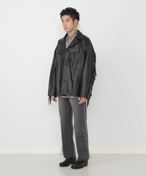 VAPORIZE（ヴェイパライズ）の「VAPORIZE / Cow Leather Fringe Jacket 