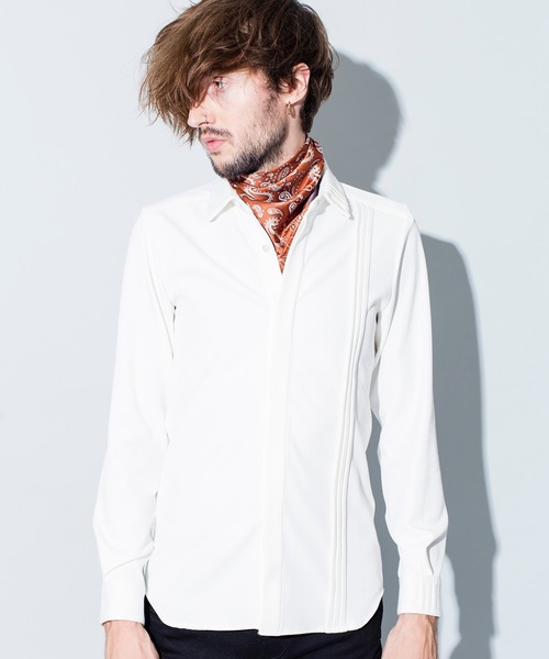 NO ID.(ノーアイディ)の「【NO ID.】Gradation Bandana Scarf / グラデーション バンダナ スカーフ(バンダナ/スカーフ・メンズ・ベージュ/ネイビー/ブラウン・ONE SIZE)」の11枚目の写真