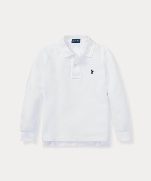 POLO RALPH LAUREN CHILDRENSWEAR(ポロ ラルフ ローレン チルドレンズウェア)の「コットン メッシュ ポロシャツ(ポロシャツ・キッズ・ホワイト・4/6/7/3)」の1枚目の写真