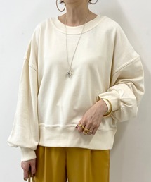She's Closet（シーズクローゼット）の「ボリュームスリーブ ショート丈 プルオーバー スウェット（スウェット）」