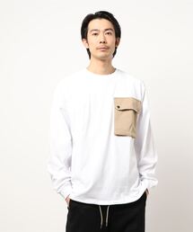 /ミリタリーポケットロングスリーブカットソー/