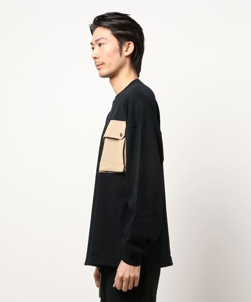 NO WAY（ノーウェイ）の「/ミリタリーポケットロングスリーブカットソー/（Tシャツ/カットソー・メンズ・ホワイト系その他/ブラック系その他/ベージュ系その他/ホワイト系その他2・MEDIUM/LARGE）」の5枚目の写真
