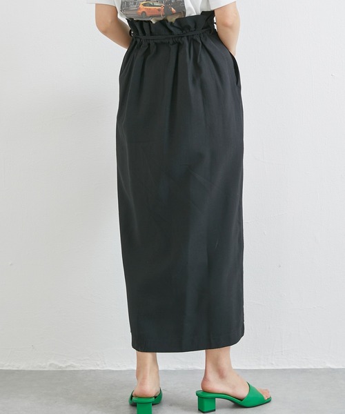 LAVEANGE(ラビアンジェ)の「リボンベルトラップ風スカート(スカート・レディース・イエロー/ブラウン/ブラック/ブルー/ベージュ/グリーン・LL/3L/4L/5L/M/L)」の12枚目の写真