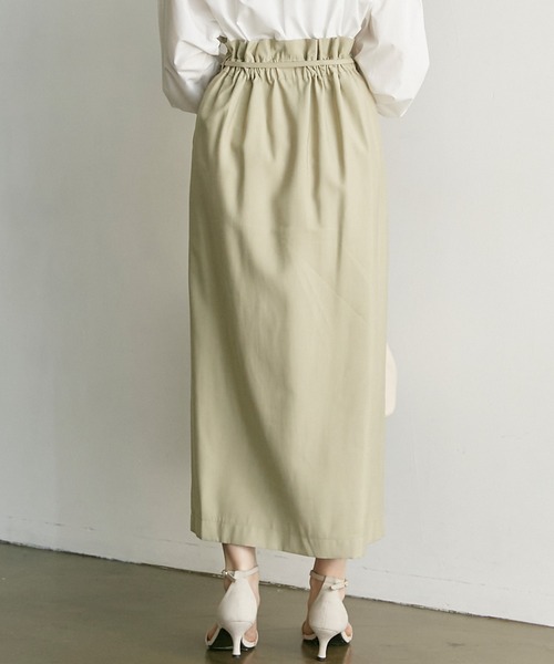 LAVEANGE(ラビアンジェ)の「リボンベルトラップ風スカート(スカート・レディース・イエロー/ブラウン/ブラック/ブルー/ベージュ/グリーン・LL/3L/4L/5L/M/L)」の21枚目の写真