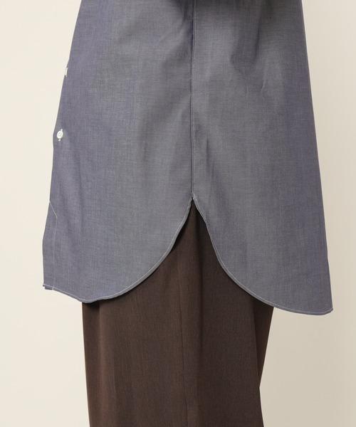 KASHIYAMA(カシヤマ)の「バンドカラーロングスリーブ ロイヤルオックス ロングテイルシャツ(シャツ/ブラウス・メンズ・ホワイト/ネイビー・マルチサイズ)」の19枚目の写真