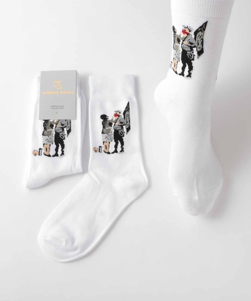Jubilee(ジュビリー)の「バンクシー ソックス(ソックス/靴下・レディース・ホワイト系その他2/ホワイト系その他/ブラック系その他/グレー/ホワイト系その他4/ブラック系その他3/ブラック系その他2/ブラック系その他4/ホワイト系その他3/ベージュ/キャメル/ライトグレー/カーキ/ワイン/ブラック/ブラウン/ベージュ系その他2/ダークグレー/ベージュ系その他/オリーブ・FREE)」の3枚目の写真