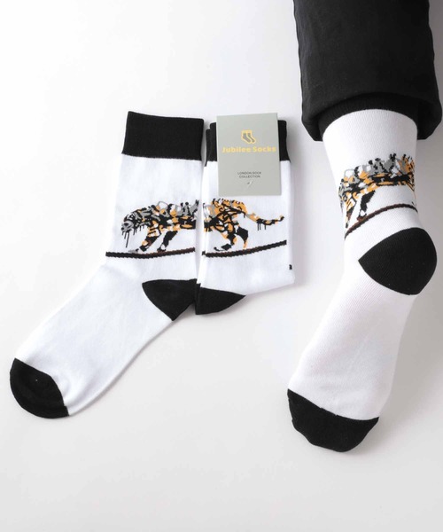 Jubilee(ジュビリー)の「バンクシー ソックス(ソックス/靴下・レディース・ホワイト系その他2/ホワイト系その他/ブラック系その他/グレー/ホワイト系その他4/ブラック系その他3/ブラック系その他2/ブラック系その他4/ホワイト系その他3/ベージュ/キャメル/ライトグレー/カーキ/ワイン/ブラック/ブラウン/ベージュ系その他2/ダークグレー/ベージュ系その他/オリーブ・FREE)」の4枚目の写真