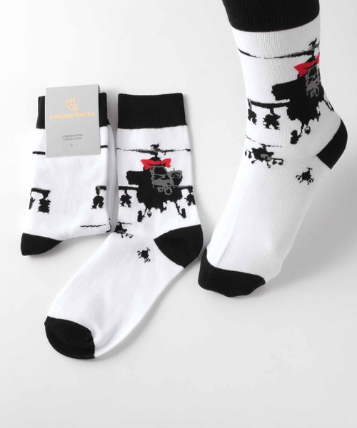 Jubilee(ジュビリー)の「バンクシー ソックス(ソックス/靴下・レディース・ホワイト系その他2/ホワイト系その他/ブラック系その他/グレー/ホワイト系その他4/ブラック系その他3/ブラック系その他2/ブラック系その他4/ホワイト系その他3/ベージュ/キャメル/ライトグレー/カーキ/ワイン/ブラック/ブラウン/ベージュ系その他2/ダークグレー/ベージュ系その他/オリーブ・FREE)」の5枚目の写真