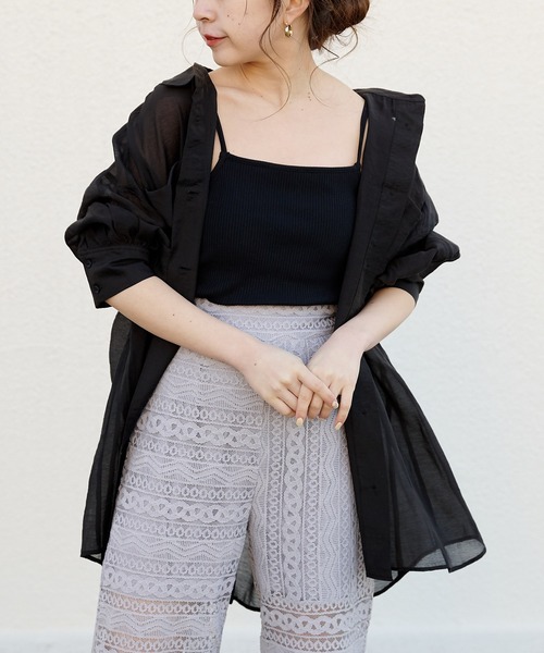 Chico（チコ）の「5分袖シアー襟付きシャツ（シャツ/ブラウス・レディース・ホワイト/ブラック/ミント・SMALL/MEDIUM）」の11枚目の写真