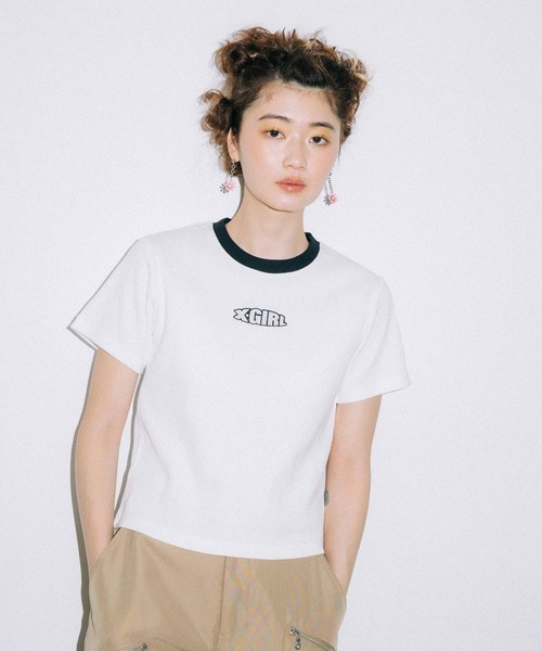 Ringer Baby S S Top Tシャツ カットソー X Girl エックスガール のファッション通販 Zozotown