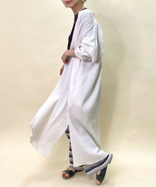 ダブルガーゼギャザーワンピース シャツワンピース ワンピース ドレス Fredy シャツワンピース Fredy Repit フレディレピ の