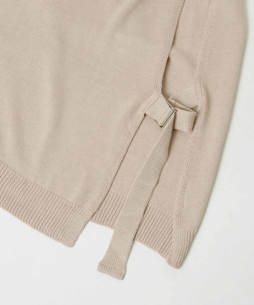 NILWAY（ニルウェイ）の「バタフライ刺繍サイドベルトニットベスト（ベスト・メンズ・ブラック/グレイッシュベージュ・MEDIUM/LARGE）」の9枚目の写真