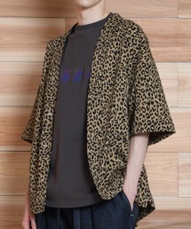 ステッチポイントノーカラーシャツカーデ■セットアップ対応■(ユニセックス)