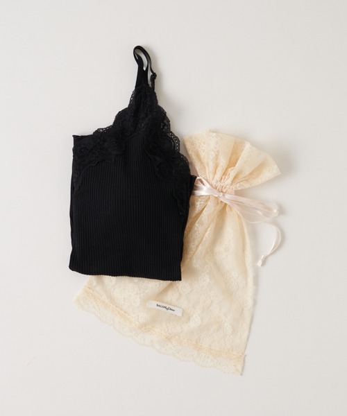 Chico（チコ）の「【SALON by Chico限定】レピュールテレコレースキャミ（キャミソール・レディース・アイボリー/ライトグレー/ミント/ブラック/サーモンピンク・FREE）」の11枚目の写真