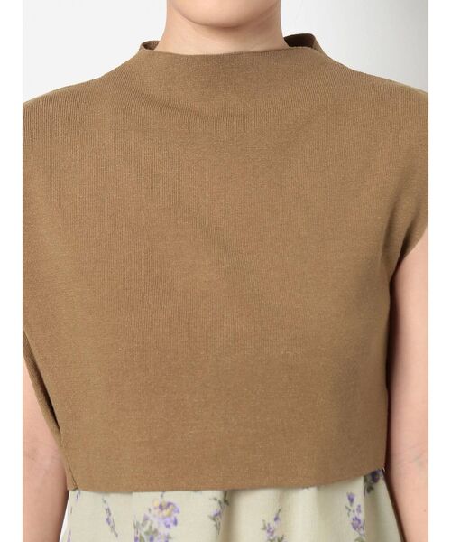 MURUA(ムルーア)の「ブラーフラワーレイヤードトップス(ニット/セーター・レディース・ブラック/ベージュ・FREE)」の14枚目の写真