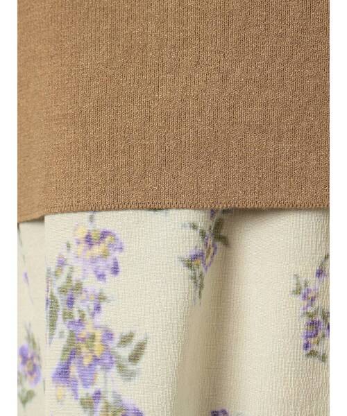 MURUA(ムルーア)の「ブラーフラワーレイヤードトップス(ニット/セーター・レディース・ブラック/ベージュ・FREE)」の18枚目の写真