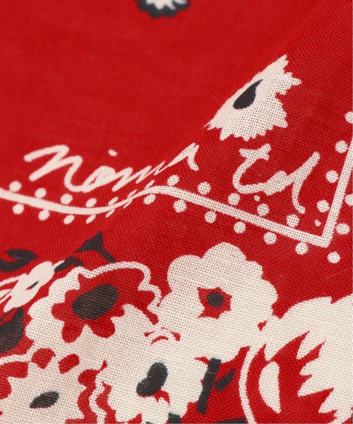 JOURNAL STANDARD relume（ジャーナルスタンダード　レリューム）の「【NOMA t.d. / ノ－マティーディー】Draw your Garden Bandana（バンダナ/スカーフ・メンズ・ブラック/レッド・FREE）」の7枚目の写真
