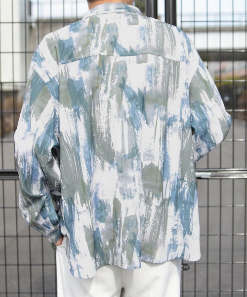 PairPair（ペアペア）の「アソートペイントルーズシャツ(ユニセックス)（シャツ/ブラウス・メンズ・ブルー/アイボリー/ブラウン系その他・FREE）」の5枚目の写真