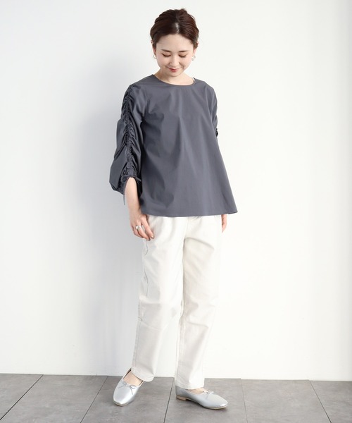 AMERICAN HOLIC（アメリカンホリック）の「バックツイルワイドパンツ（その他パンツ・レディース・カーキ/アイボリー・SMALL/MEDIUM/LARGE）」の4枚目の写真