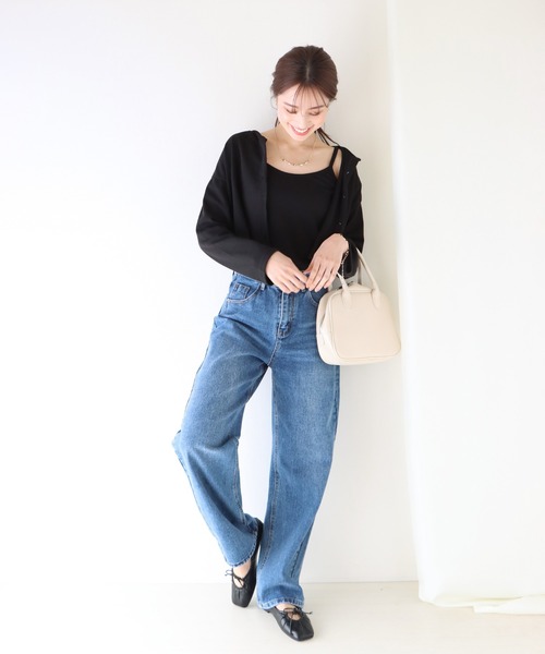 BLUEEAST(ブルーイースト)の「カーディガン&キャミソールセット アンサンブル(アンサンブル・レディース・ブラック/イエロー/アイボリー/モカ/カーキ・MEDIUM)」の18枚目の写真