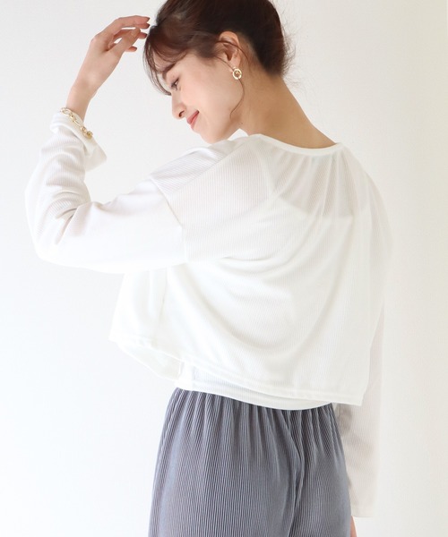 BLUEEAST(ブルーイースト)の「カーディガン&キャミソールセット アンサンブル(アンサンブル・レディース・ブラック/イエロー/アイボリー/モカ/カーキ・MEDIUM)」の12枚目の写真