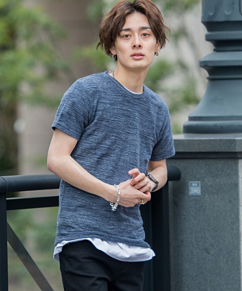 SILVER BULLET(シルバーバレット)の「『vicci/ヴィッチ』ボーダー柄裏毛クルーネック半袖Tシャツ(Tシャツ/カットソー・メンズ・レッド/グレー系その他2/グレー/マルチ/ブルー系その他/ホワイト/グレー系その他/ネイビー/ブルー系その他2・L/M)」の5枚目の写真