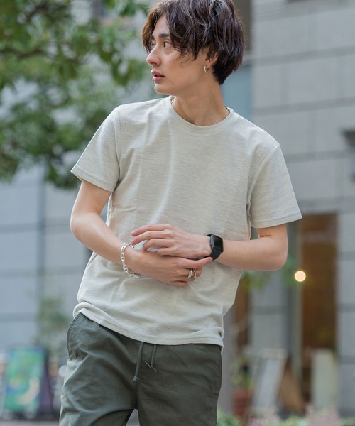 SILVER BULLET(シルバーバレット)の「『vicci/ヴィッチ』ボーダー柄裏毛クルーネック半袖Tシャツ(Tシャツ/カットソー・メンズ・レッド/グレー系その他2/グレー/マルチ/ブルー系その他/ホワイト/グレー系その他/ネイビー/ブルー系その他2・L/M)」の2枚目の写真