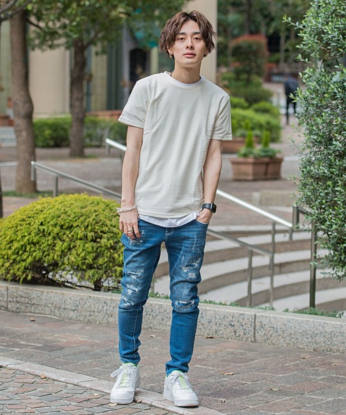 SILVER BULLET(シルバーバレット)の「『vicci/ヴィッチ』ボーダー柄裏毛クルーネック半袖Tシャツ(Tシャツ/カットソー・メンズ・レッド/グレー系その他2/グレー/マルチ/ブルー系その他/ホワイト/グレー系その他/ネイビー/ブルー系その他2・L/M)」の18枚目の写真