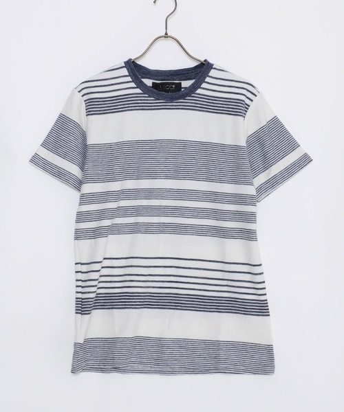SILVER BULLET(シルバーバレット)の「『vicci/ヴィッチ』ボーダー柄裏毛クルーネック半袖Tシャツ(Tシャツ/カットソー・メンズ・レッド/グレー系その他2/グレー/マルチ/ブルー系その他/ホワイト/グレー系その他/ネイビー/ブルー系その他2・L/M)」の16枚目の写真